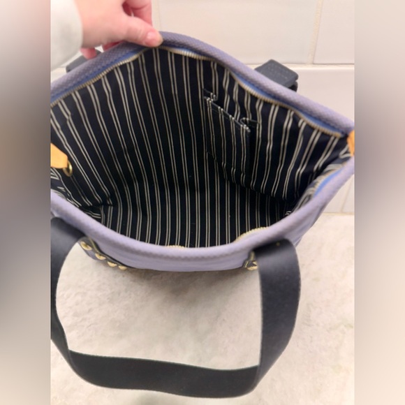 LOUIS VUITTON Y2K Vintage 2006 Blue Canvas Antigua Cabas - Picture 15 of 16